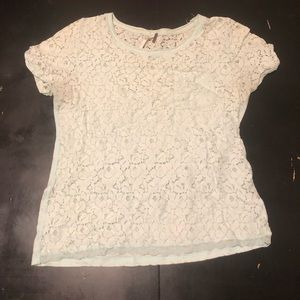 Mint size large lace tee shirt!
